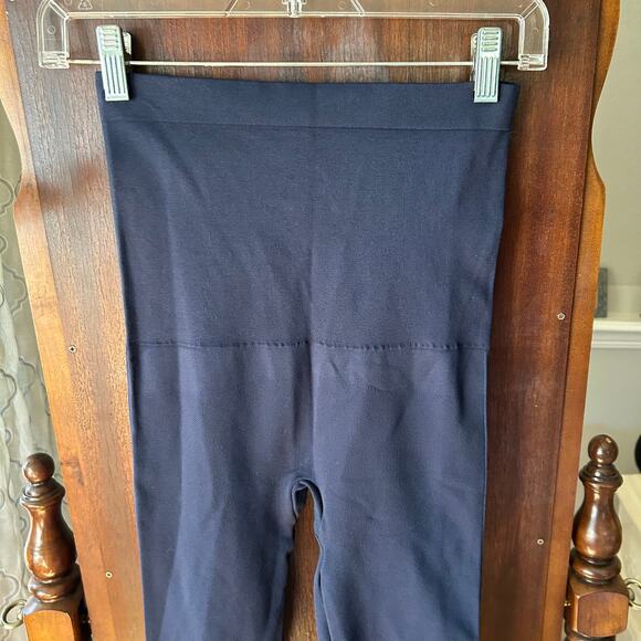 Spanx NWT medium Shaping Navy Blue High Rise Ankle Leggings Women - Picture 7 of 7